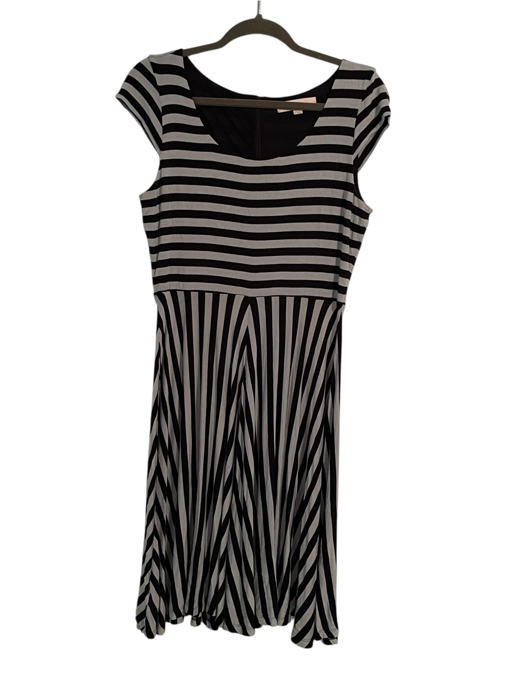 Loft Navy and Light Blue Stripe Dress M